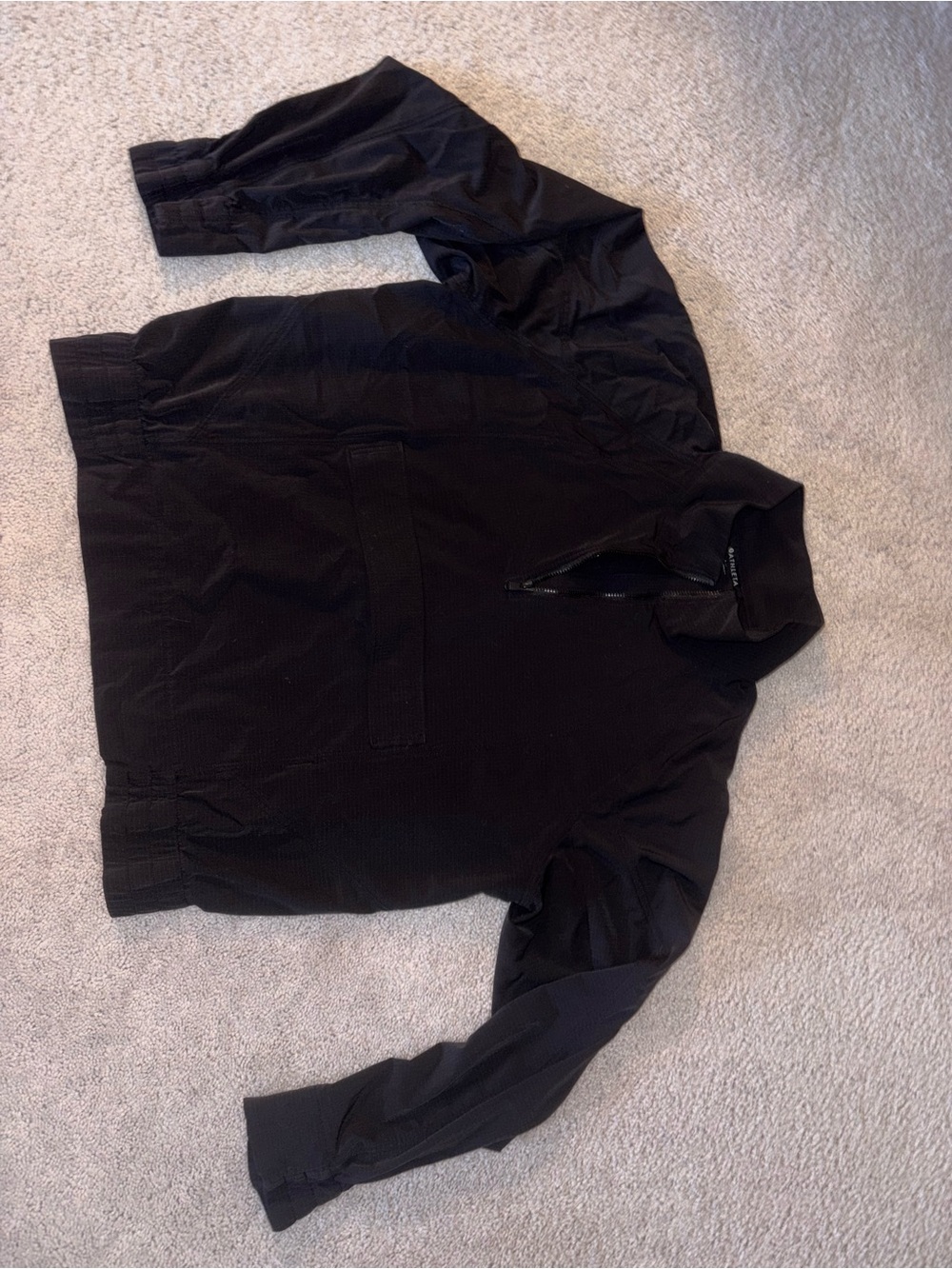 Athleta Black Half-Zip Utility Pullover Jacket - Picture 4 of 8